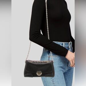 Henri Bendel Black Leather Shoulder Bag
